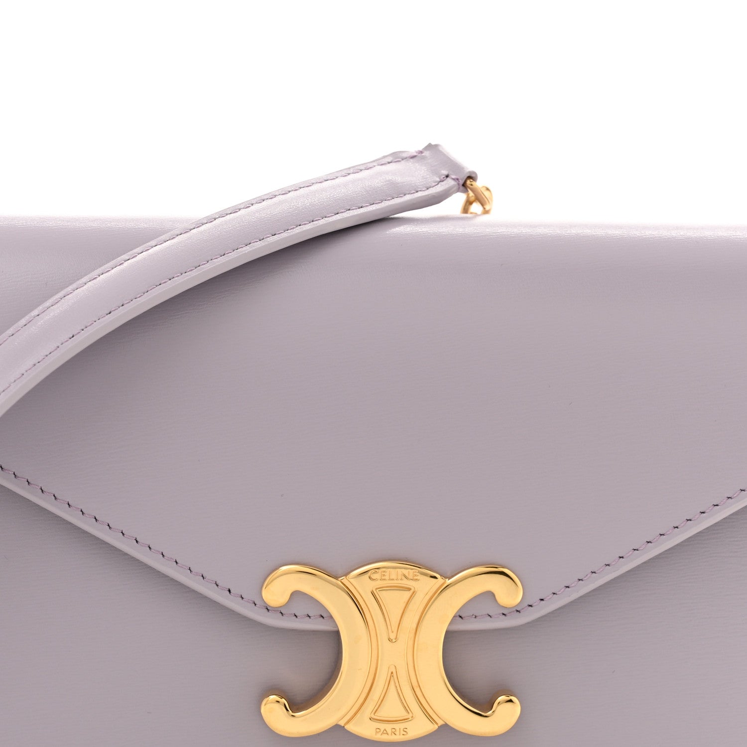 Celine Shiny Calfskin Triomphe Margo Wallet on Chain Light Lavender 8 of 10