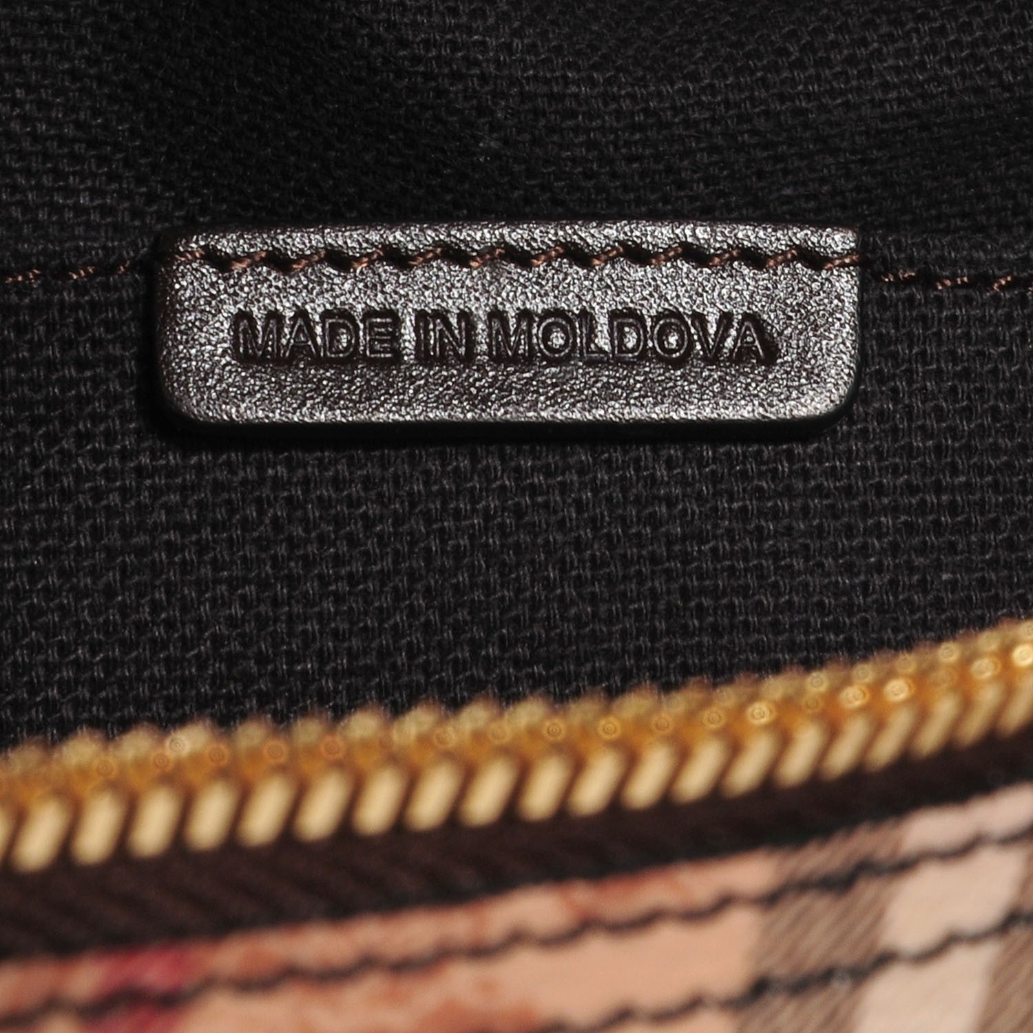 Burberry Haymarket Check Small Zip Tote Chocolate 9 of 10