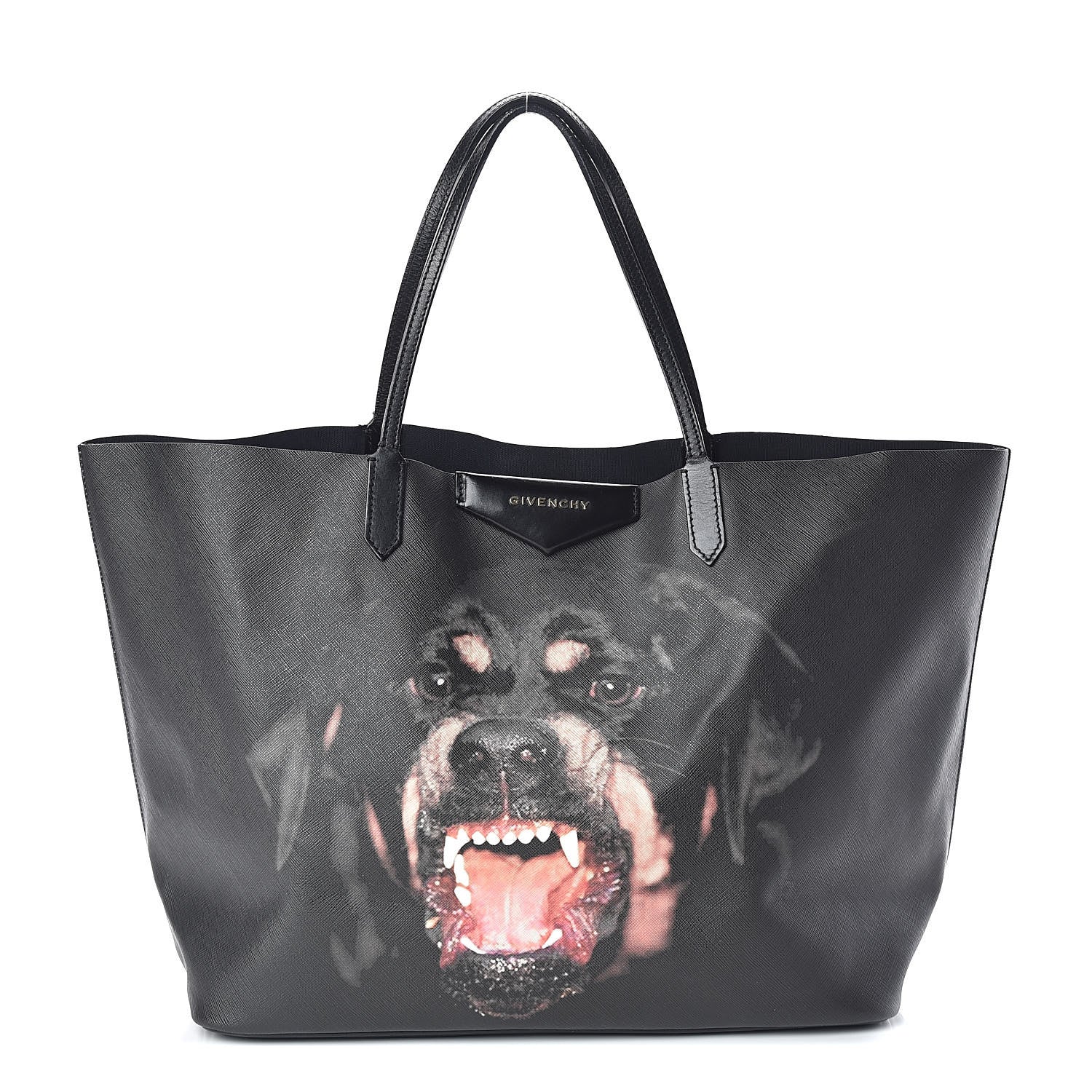 Givenchy Textured Coated Canvas Rottweiler Pint Large Antigona Tote Black 1 of 9