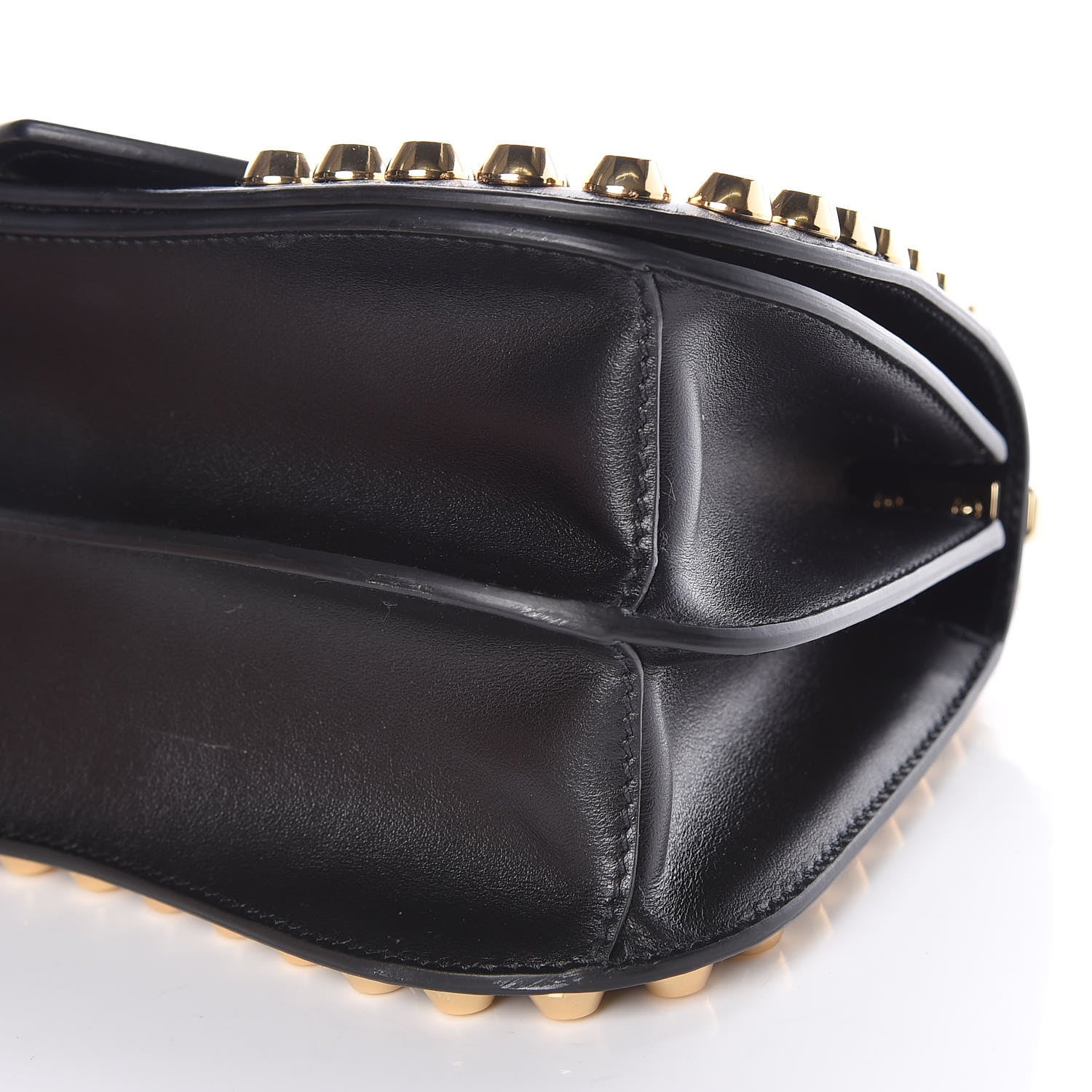 Prada City Calf Studded Sidonie Shoulder Bag Black 9 of 10