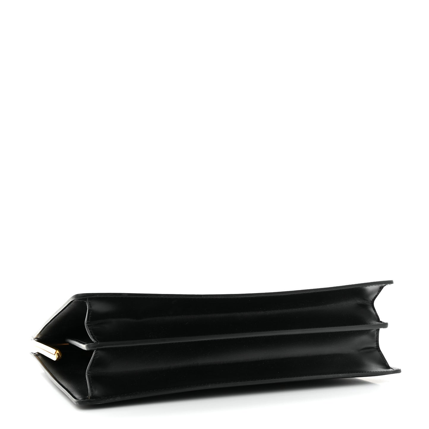 Box Calfskin Medium Clasp Bag Black
