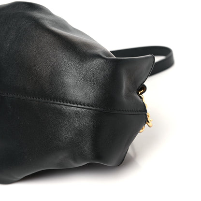 Loewe Shiny Nappa Calfskin Small Paseo Bag With Chain Black 10 of 10