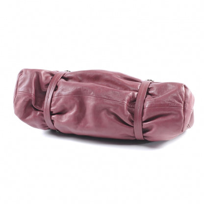 Prada Leather Easy Foldover Pushlock Satchel Purple 4 of 8