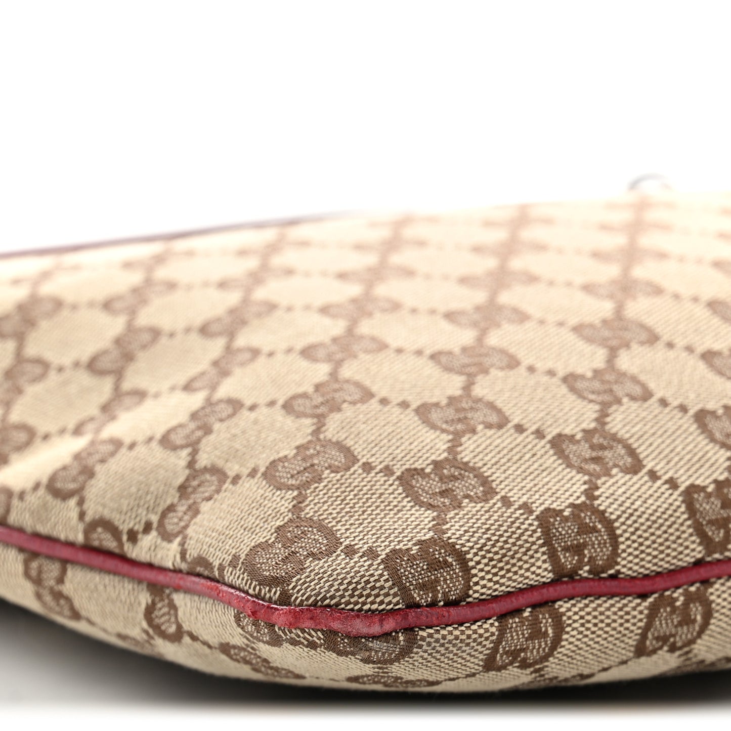 GG Supreme Monogram Medium Flat Messenger Bag Red