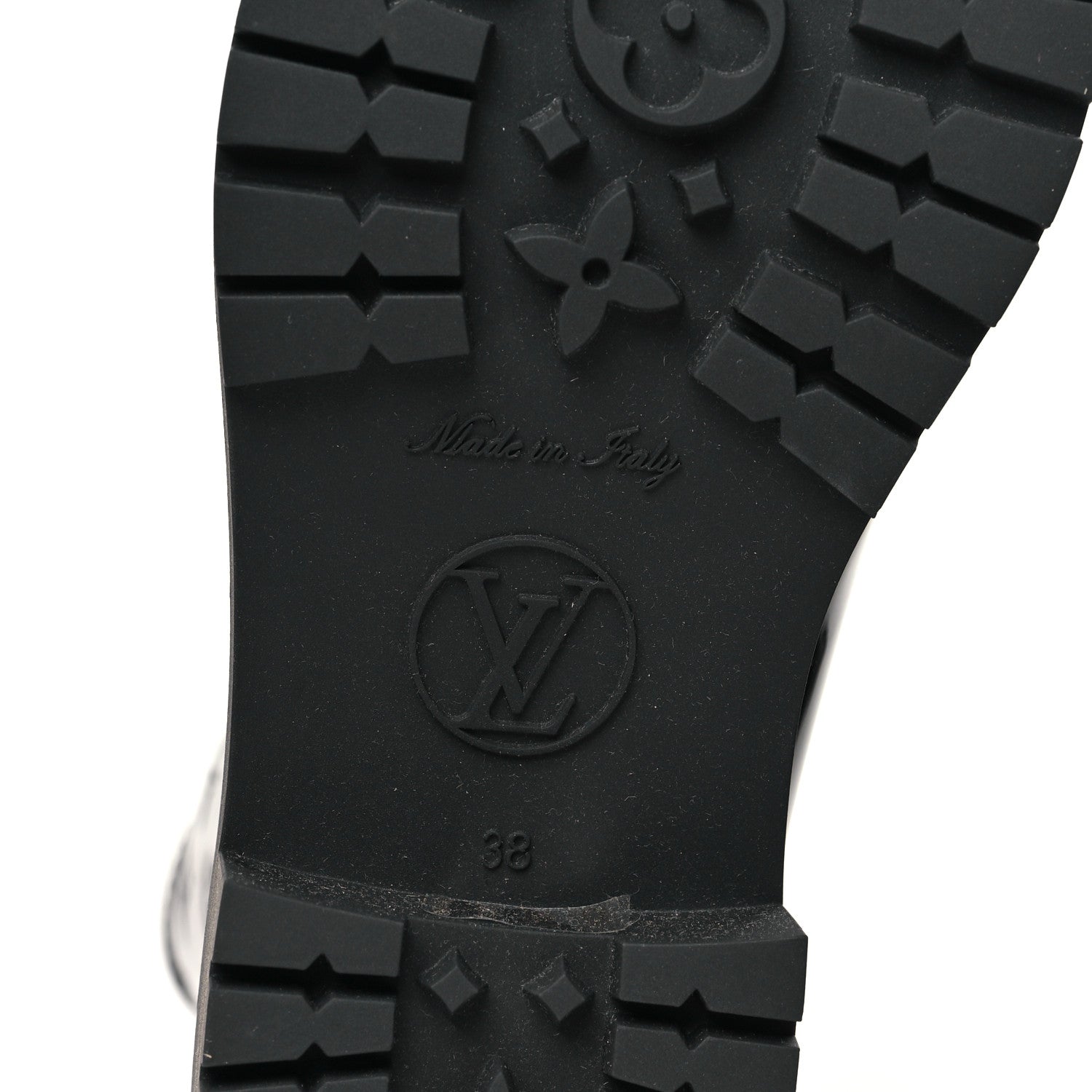 Louis Vuitton Rubber Embossed Monogram Splash Rain Short Boots 38 Black 7 of 8