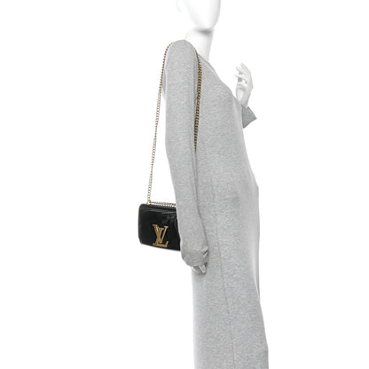 Louis Vuitton Patent Chain Louise MM Black 2 of 10