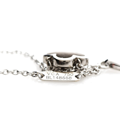 Van Cleef & Arpels 18K White Gold Gray Mother of Pearl Pure Alhambra Pendant Necklace 5 of 6