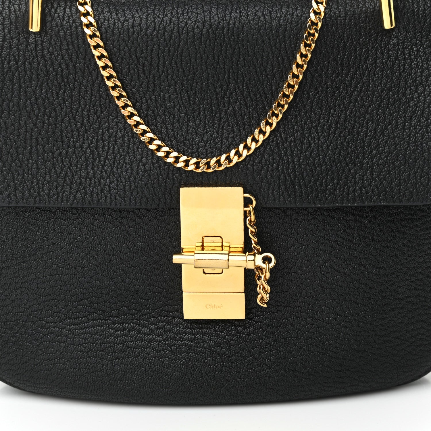 Chloe Grained Lambskin Drew Shoulder Bag Black 8 of 10