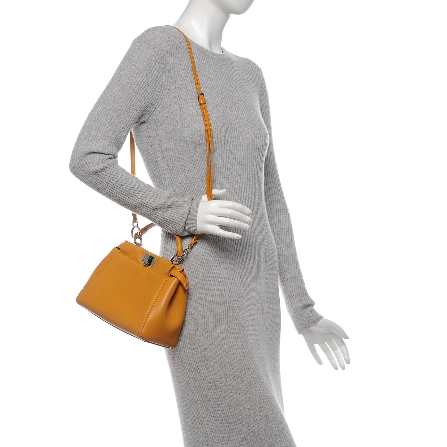 Nappa Mini Peekaboo Iconic Satchel Giallo Syrup