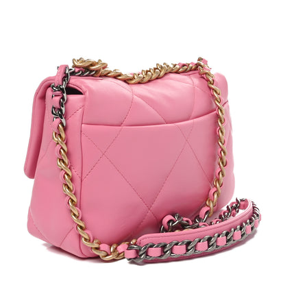 Chanel Lambskin Quilted Medium Chanel 19 Flap Pink 3 of 11