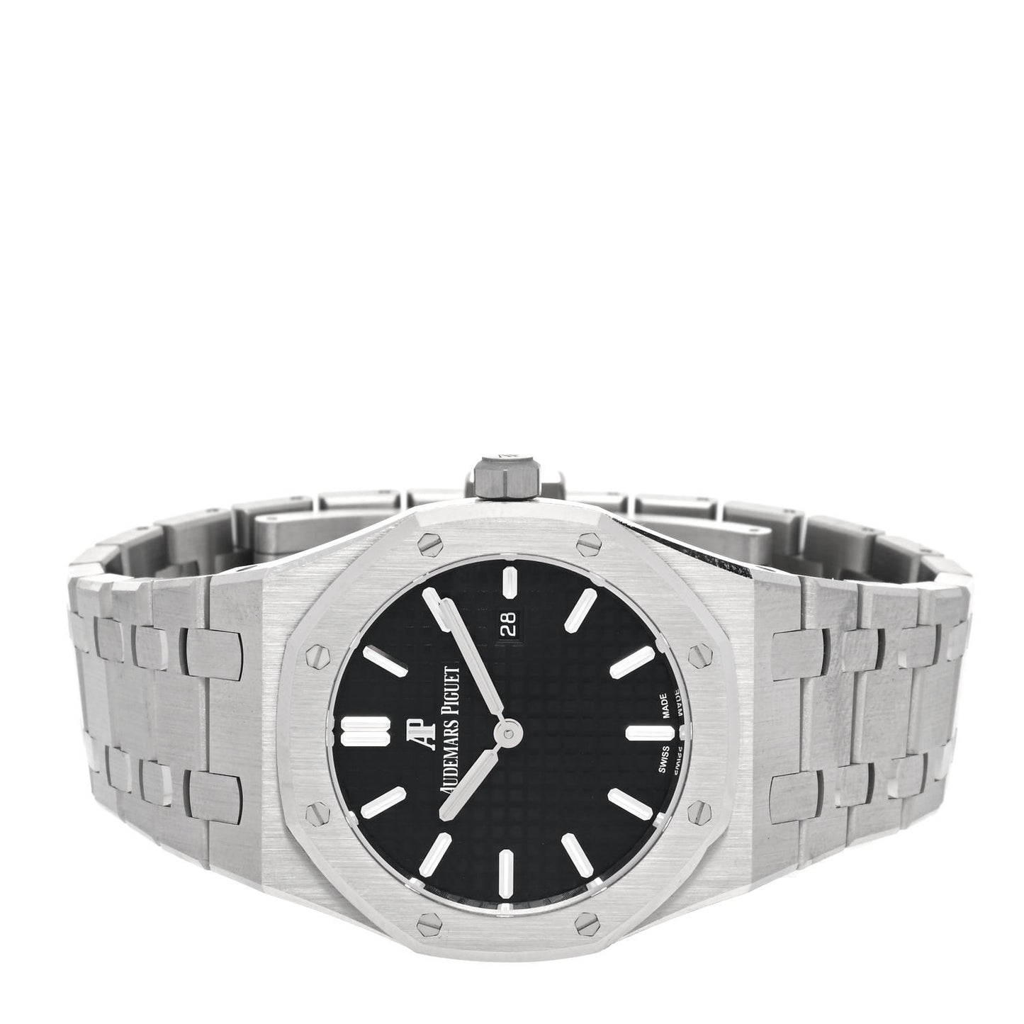 Stainless Steel 33mm Royal Oak Quartz Watch Black 67650ST.OO.1261ST.01