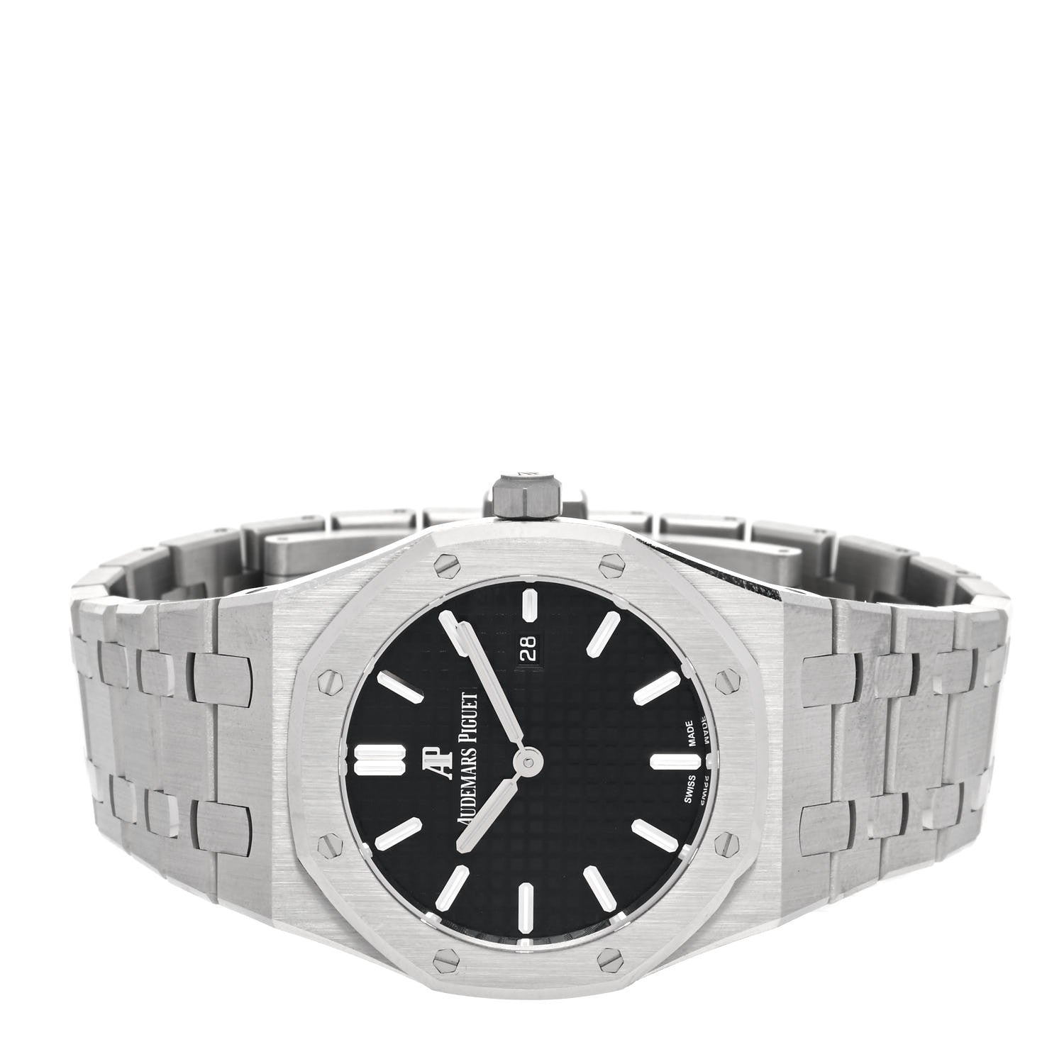 Audemars Piguet Stainless Steel 33mm Royal Oak Quartz Watch Black 67650ST.OO.1261ST.01 2 of 5