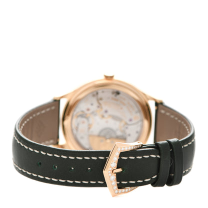 Patek Philippe 18K Rose Gold Calfskin Diamond 36mm Complications World Time Automatic Watch Green 7130R-014 3 of 5