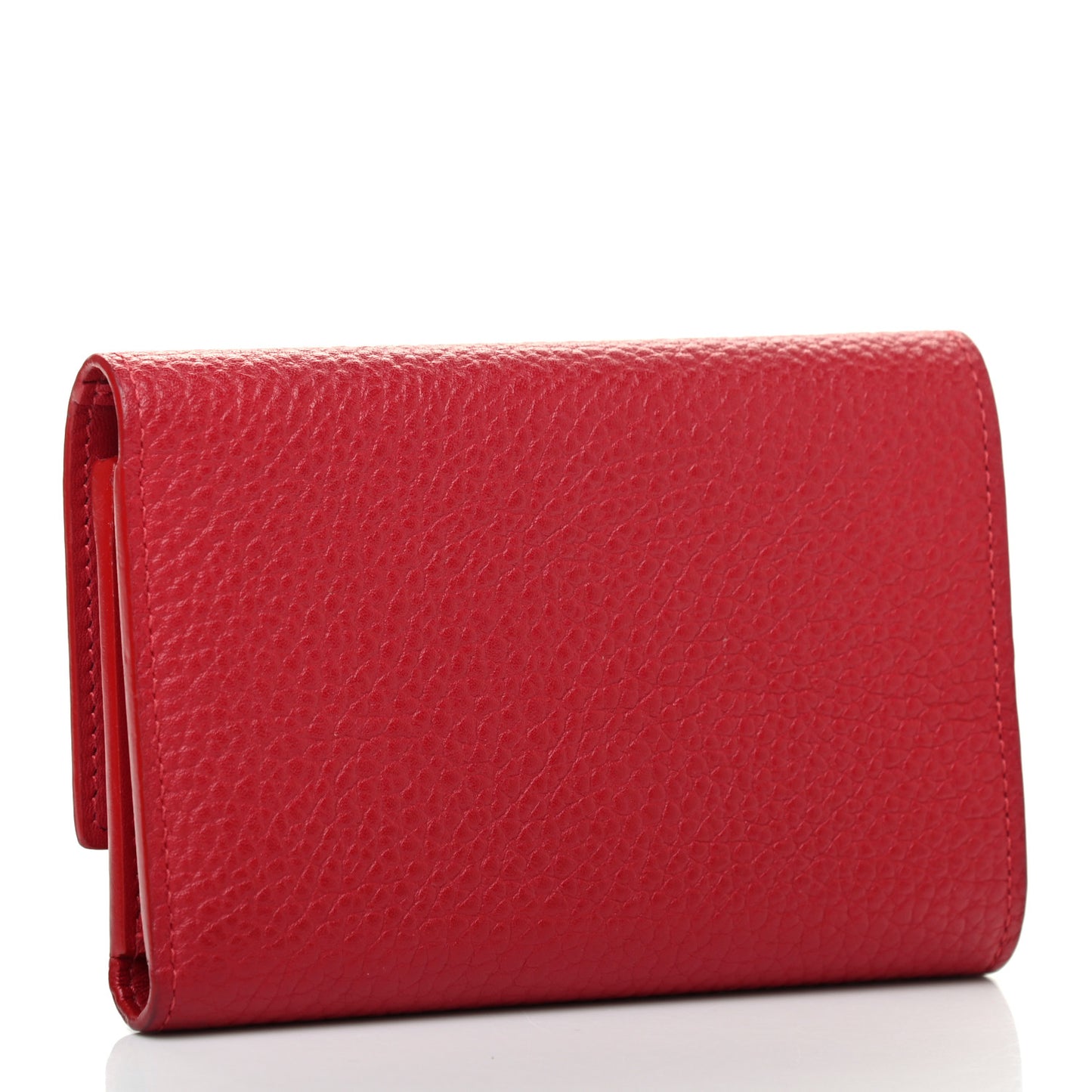 Taurillon Capucines Compact Wallet Rubis