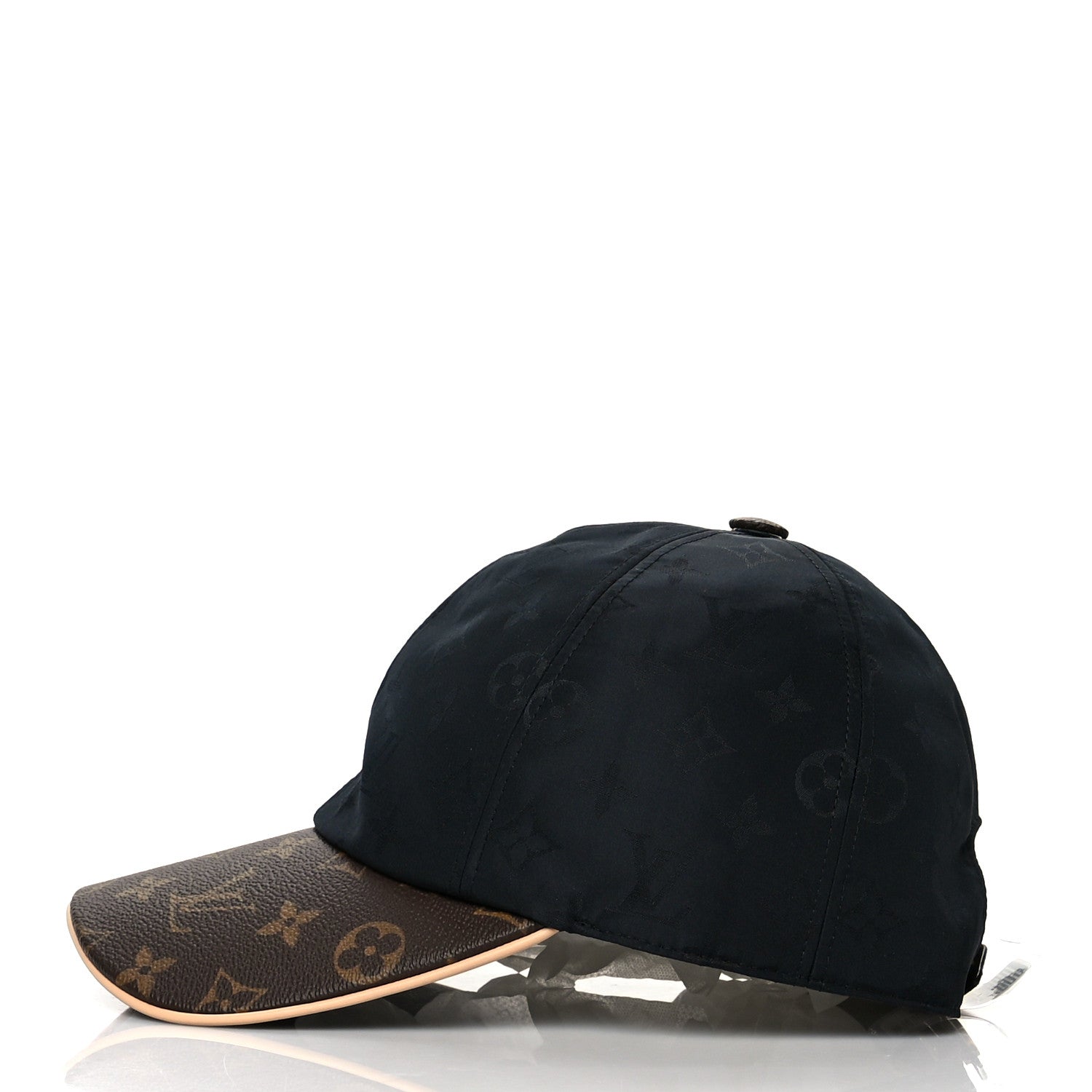 Louis Vuitton Polyester Silk Monogram LV Get Ready Cap M Black 3 of 9