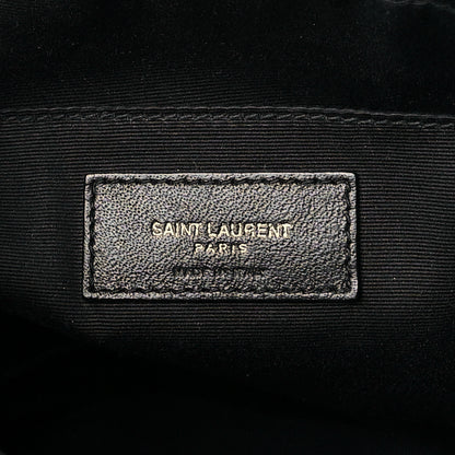 Saint Laurent Calfskin Matelasse Monogram Lou Camera Bag Black 6 of 10