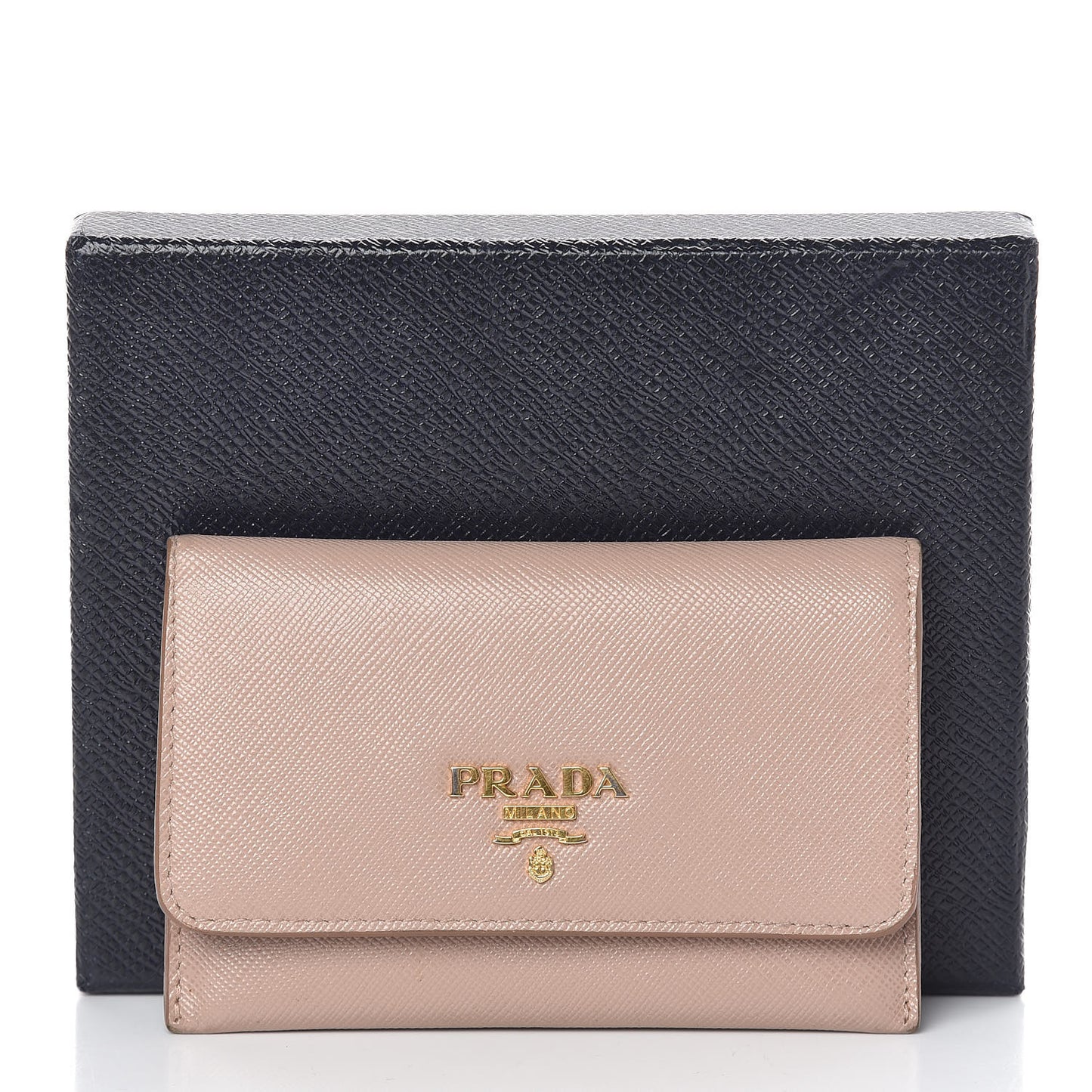 Saffiano Metal Flap Card Holder Cammeo