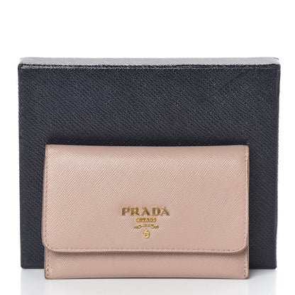 Prada Saffiano Metal Flap Card Holder Cammeo 14 of 14