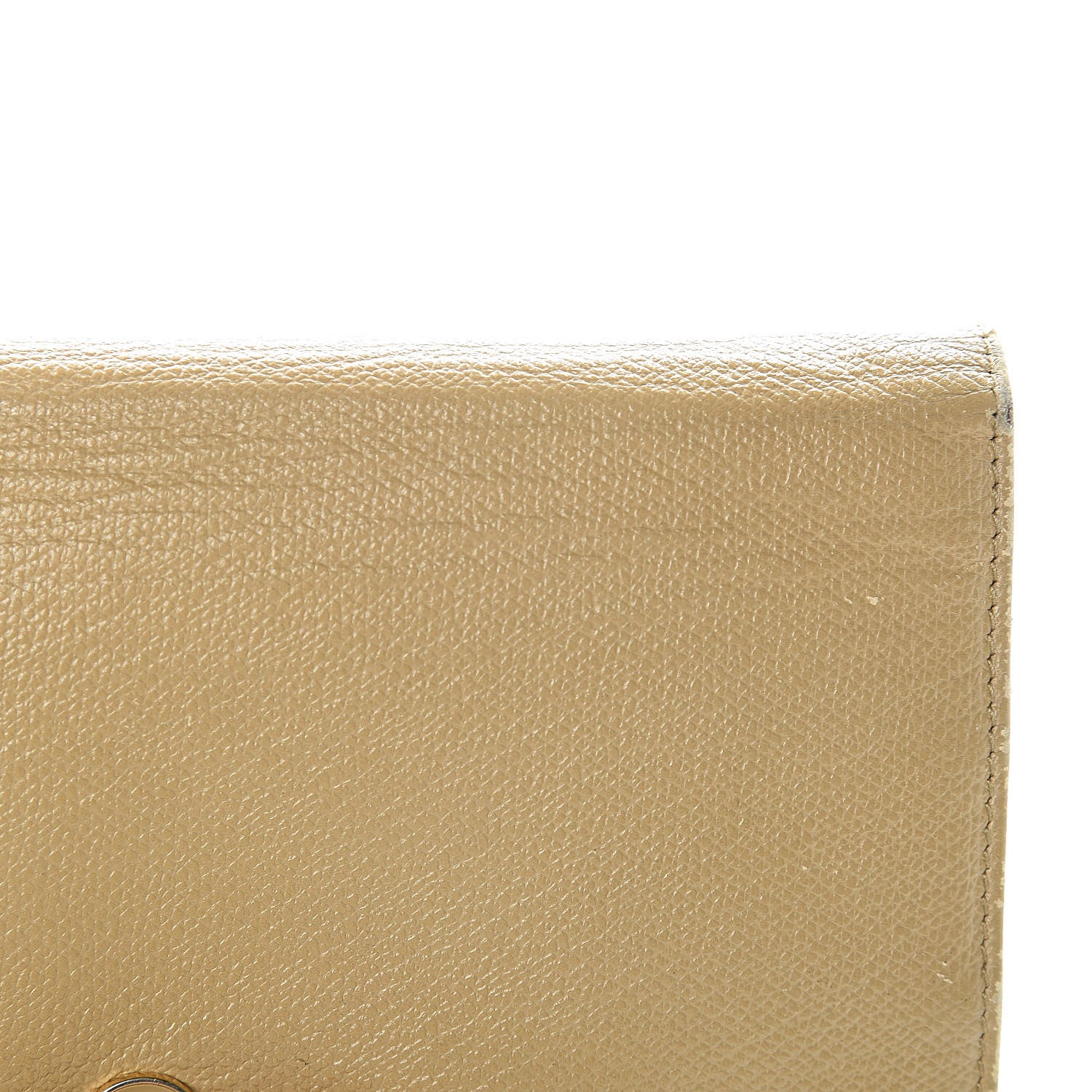 Chanel Grained Calfskin CC Button Yen Wallet Beige 16 of 20