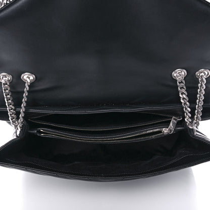 Saint Laurent Calfskin Y Quilted Monogram Large Loulou Chain Satchel Black 4 of 11