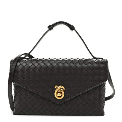 Bottega Veneta Nappa Intrecciato Knot Lock Top Handle Crossbody Bag Fondant 1 of 11
