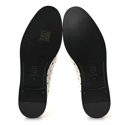 Chanel Printed Calfskin CC Dots Moccasin Loafers 36 Ivory Black 7 of 11