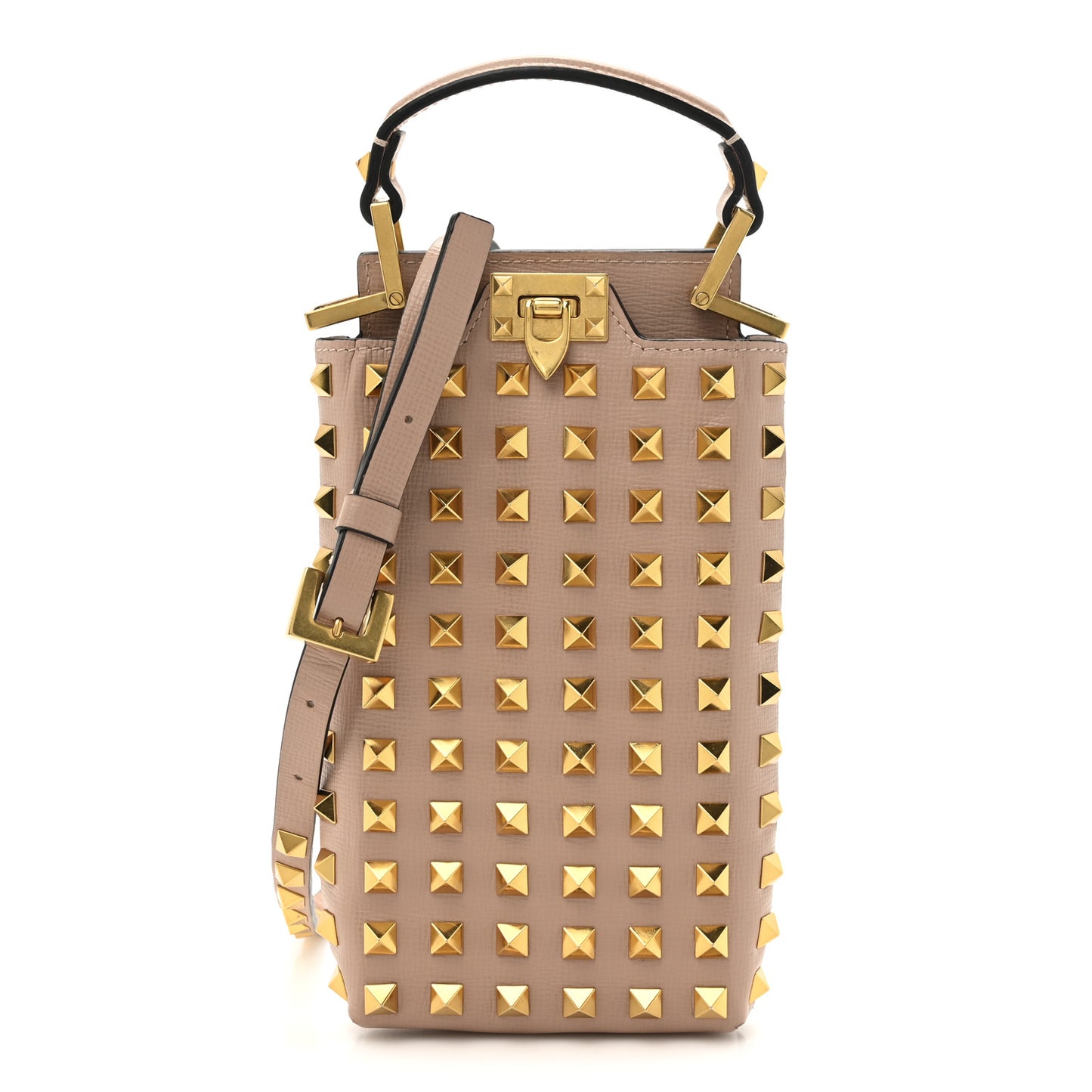Calfskin Alcove Phone Case Crossbody Poudre