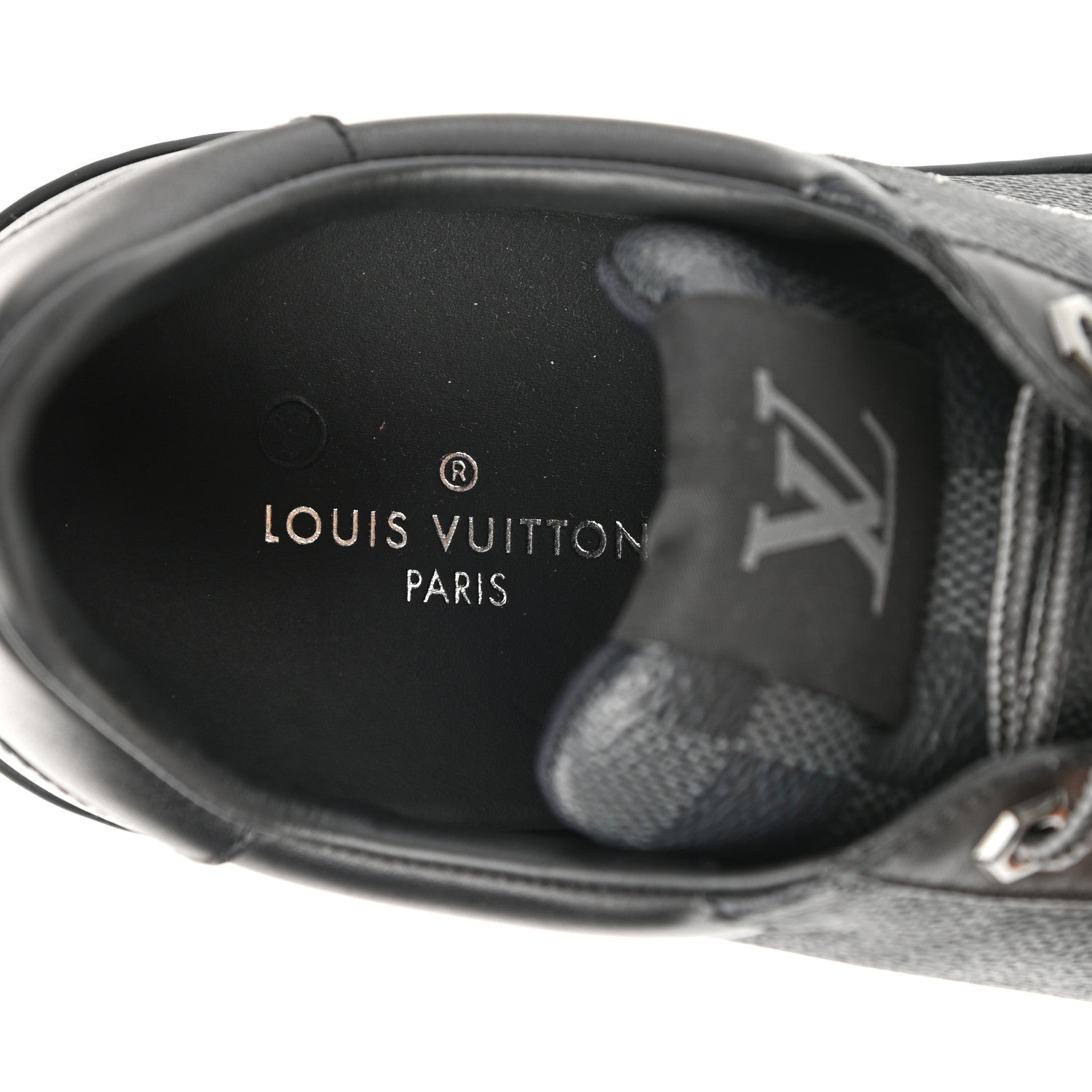 Louis Vuitton Calfskin Damier Graphite Harlem Sneakers 8 Black 7 of 9