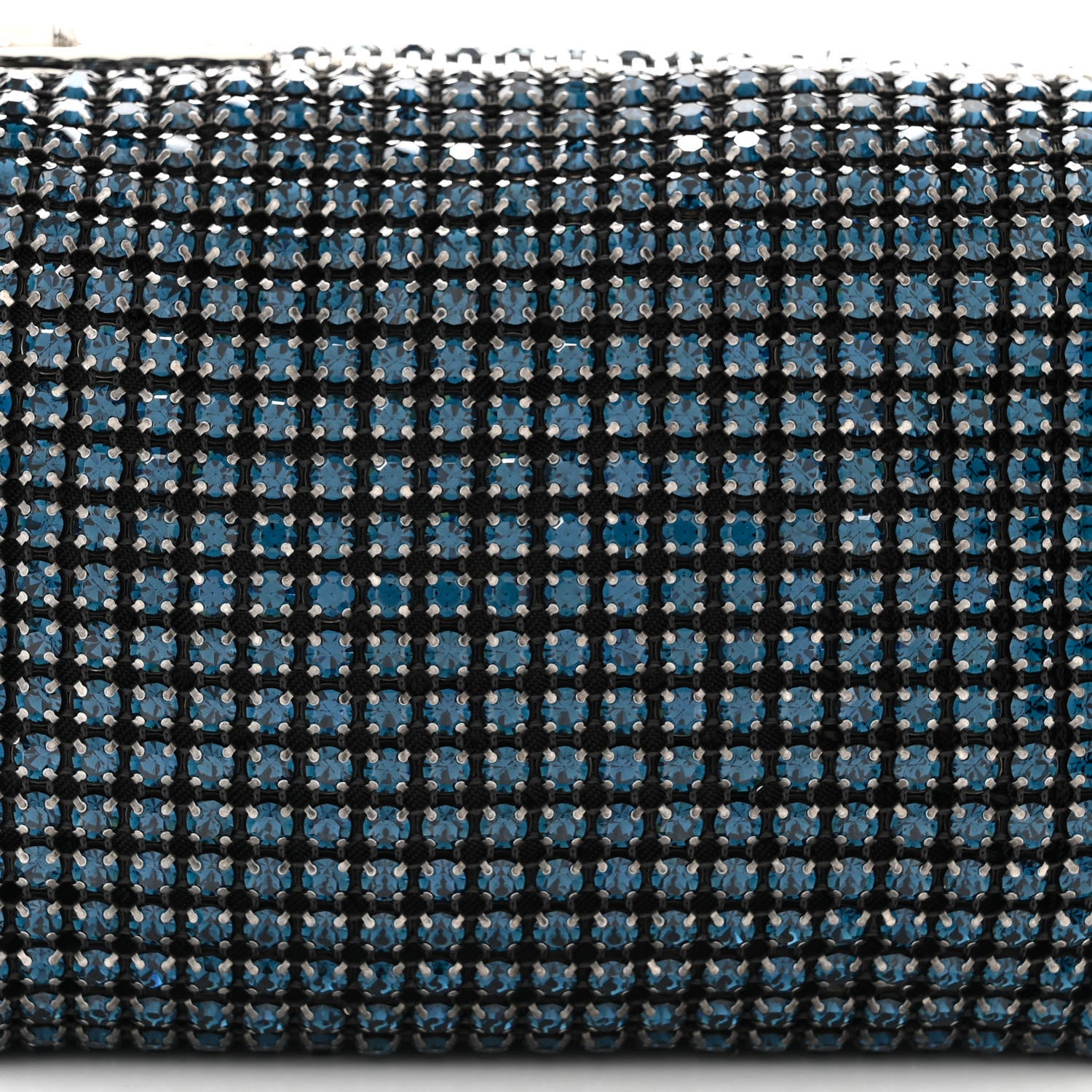 Alexander Wang Mesh Crystal Rhinestone Mini Heiress Pouch Navy 9 of 11