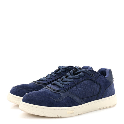 Christian Dior Suede Calfskin Oblique Mens B27 Uptown Low Top Sneaker 43 Navy Blue 4 of 9