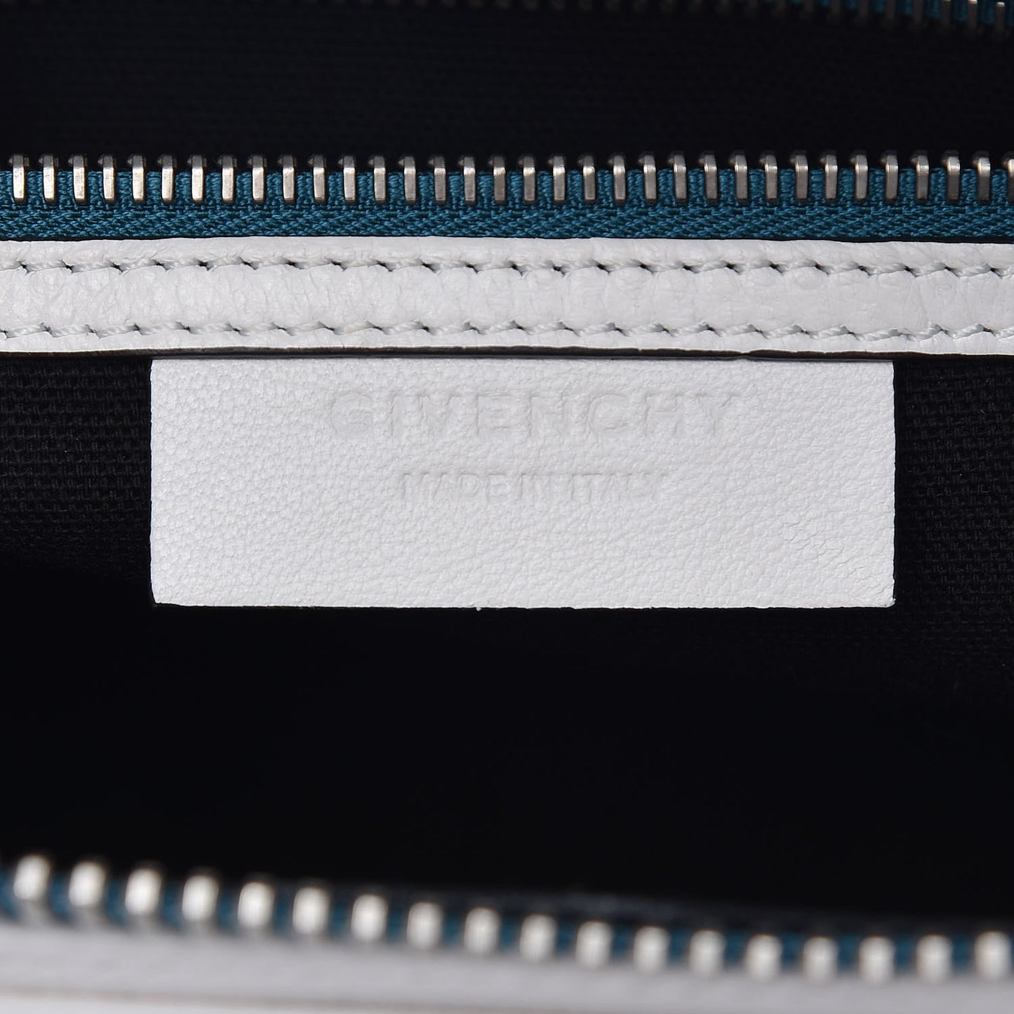 Lambskin Perforated Small Antigona White
