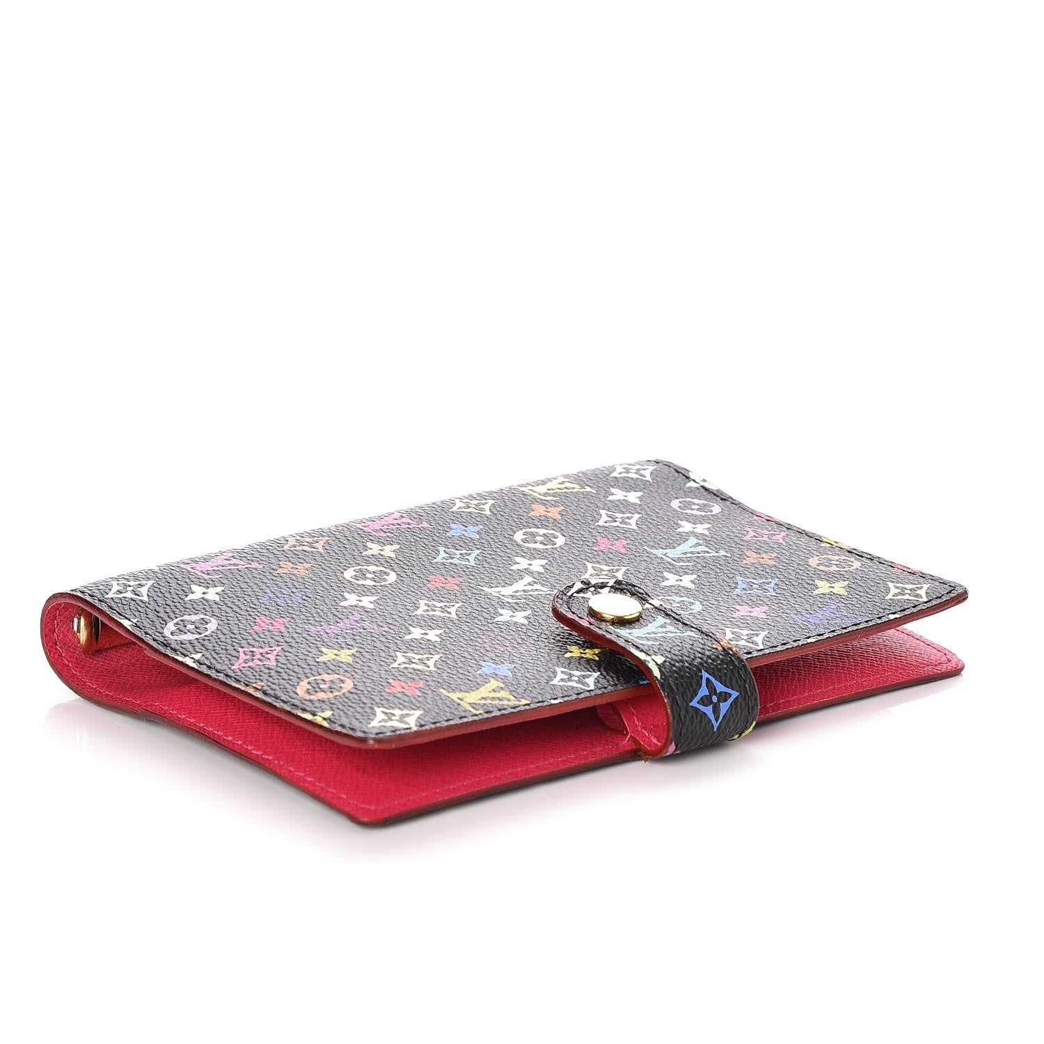 Louis Vuitton Monogram Multicolor Small Ring Agenda Cover Black Grenade 4 of 7