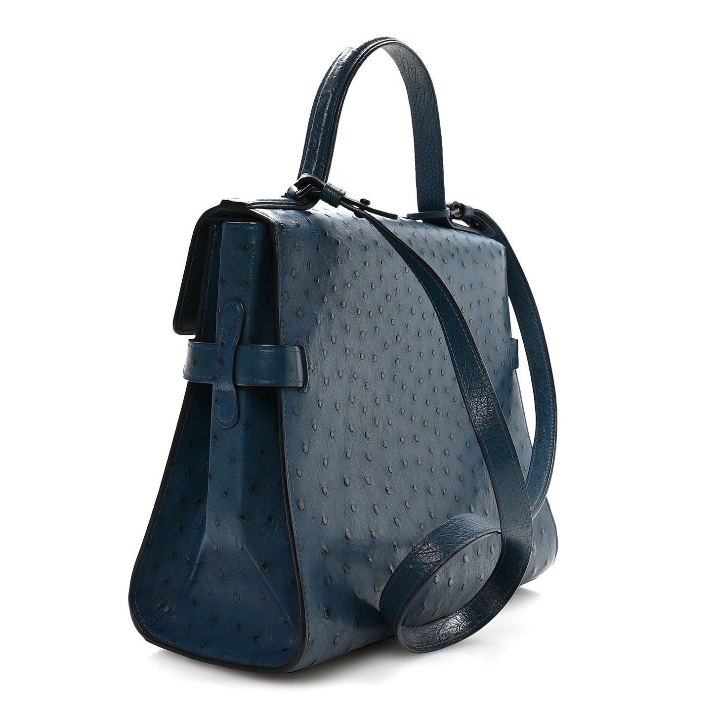 Ostrich GM Tempete Satchel Bleu De Presse