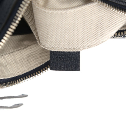Gucci GG Supreme Monogram Textured Calfskin Web Small Attache Shoulder Bag Beige Blue 7 of 8