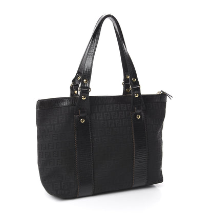 Fendi Zucchino Vitello Shopping Tote Black 2 of 8