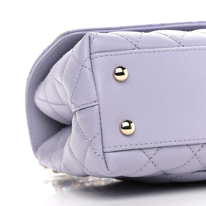 Chanel Caviar Quilted Mini Coco Handle Flap Light Purple 7 of 8