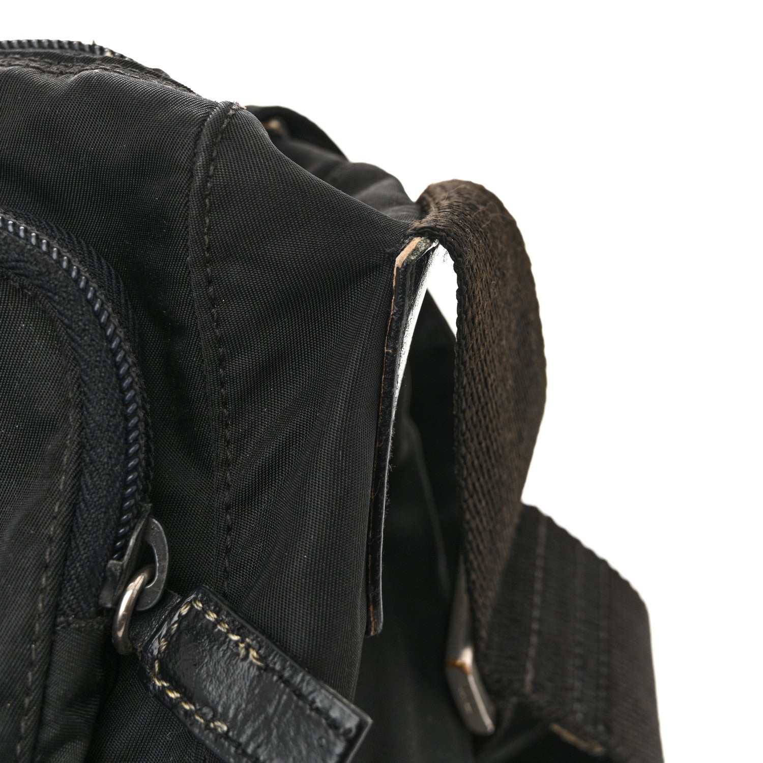 Prada Tessuto Nylon Saffiano Vela Messenger Bag Black 14 of 15