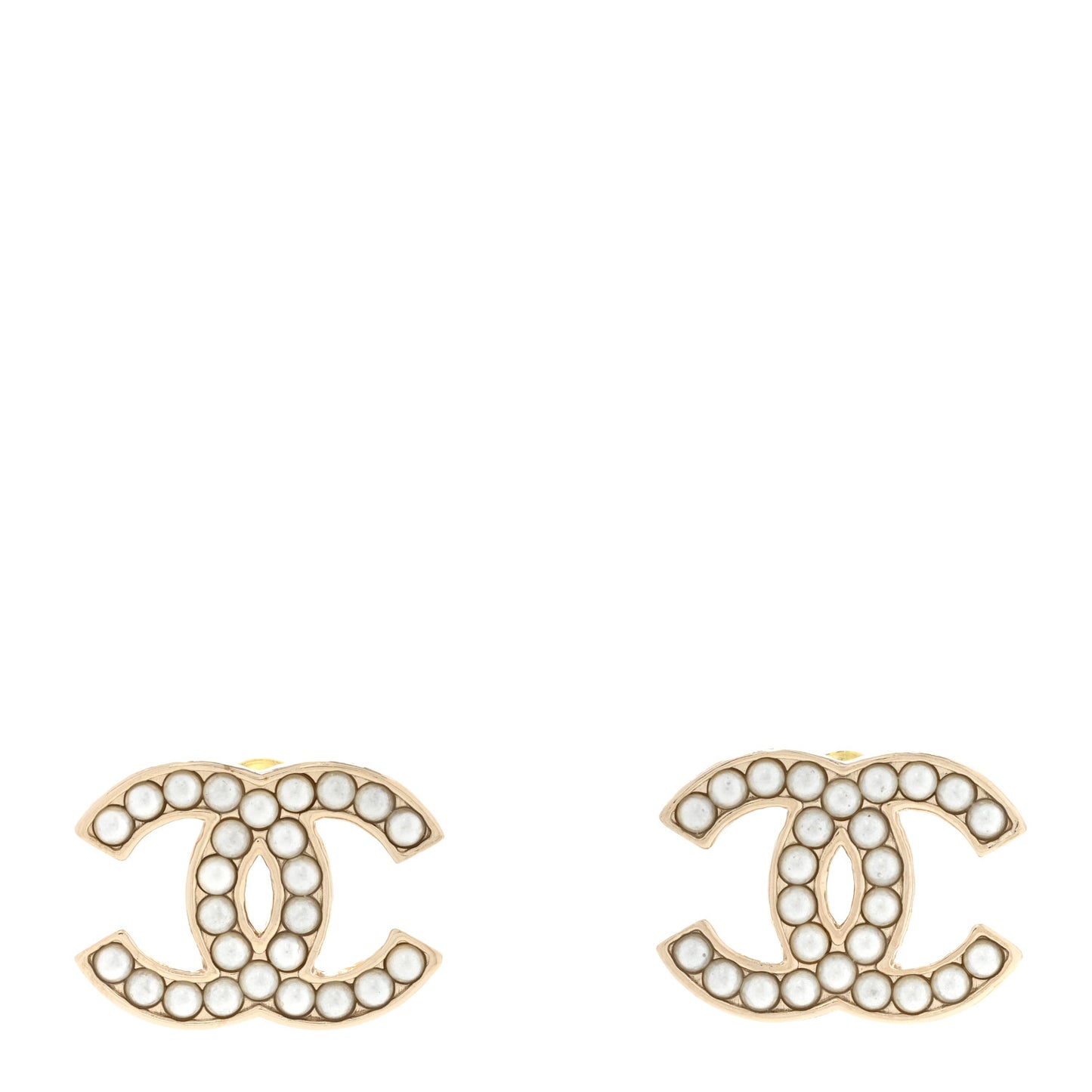 Pearl CC Earrings Gold