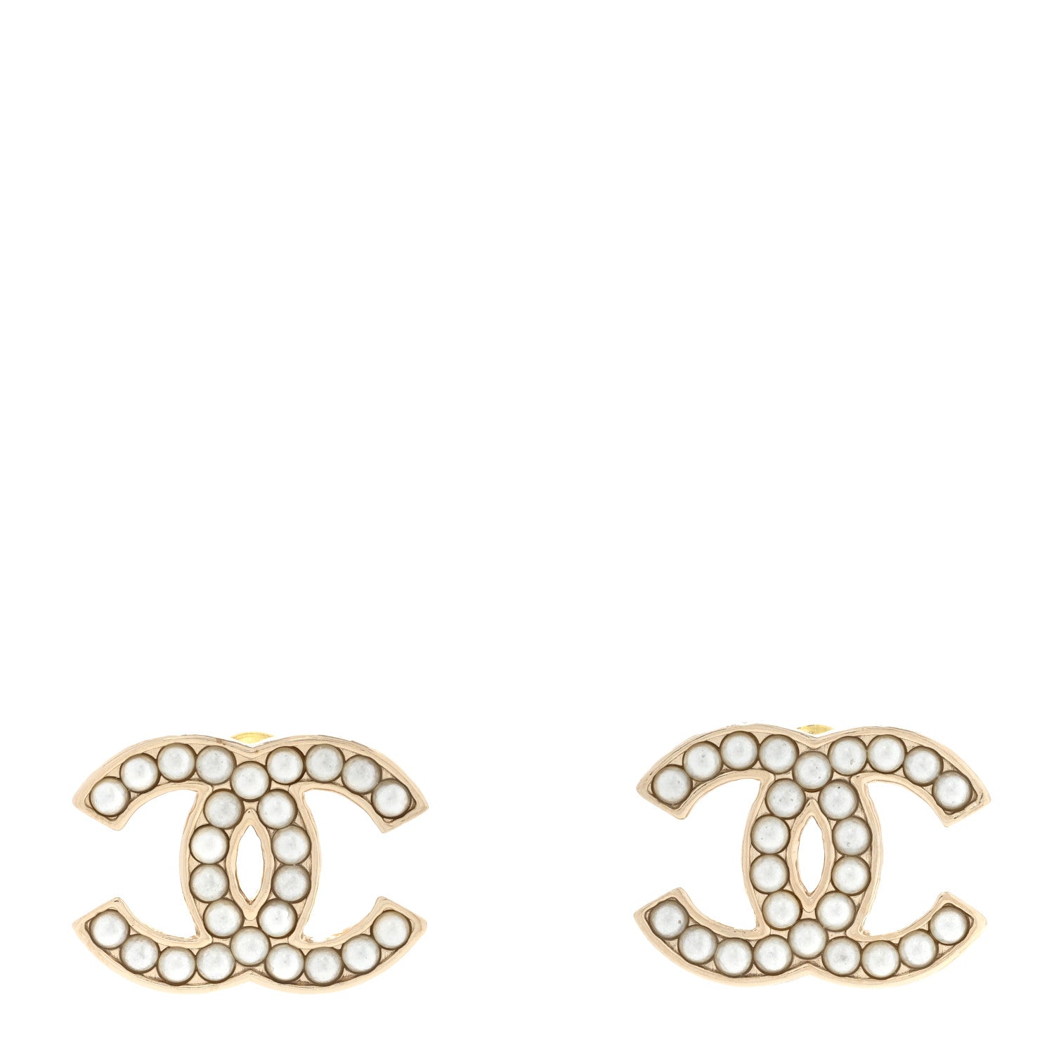Chanel Pearl CC Earrings Gold 1 of 4