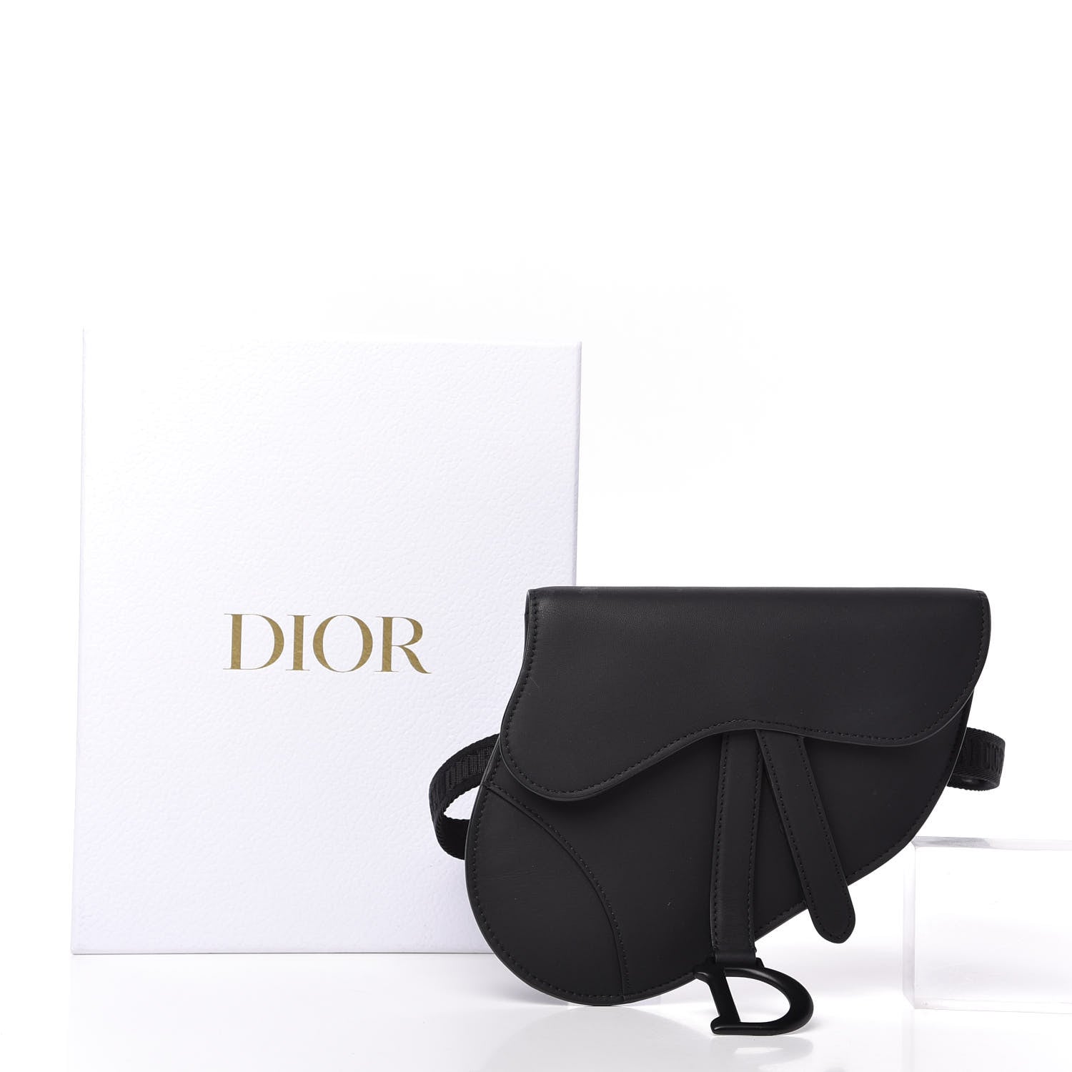 Christian Dior Ultra Matte Calfskin Saddle Belt Bag Black 9 of 9