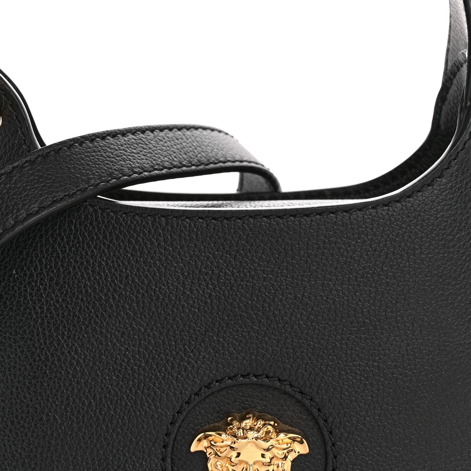 Versace Calfskin La Medusa Mini Hobo Crossbody Black 7 of 9