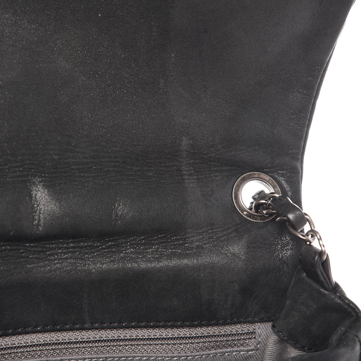 Chanel Iridescent Calfskin Glint Flap Black 7 of 8