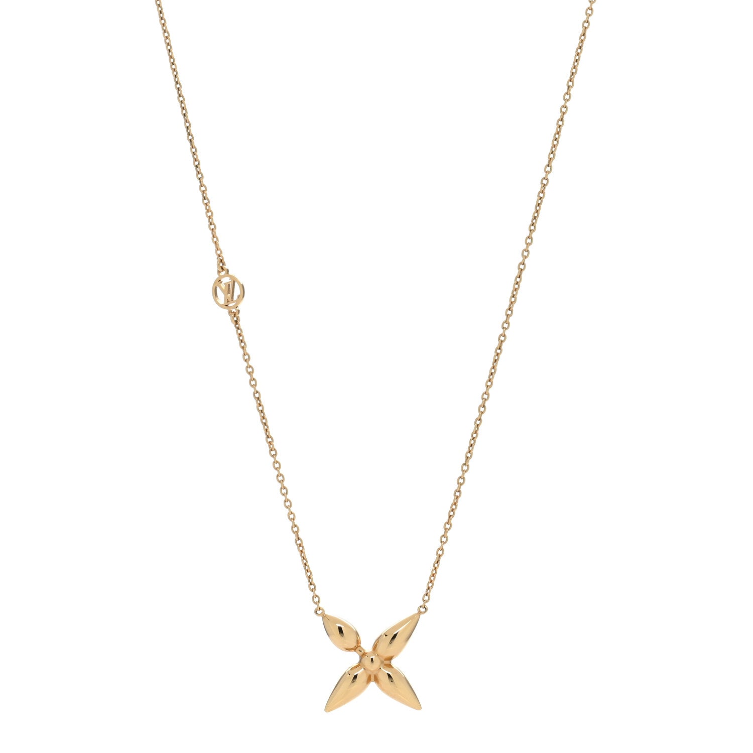 Louis Vuitton Metal Louisette Necklace Gold 1 of 4