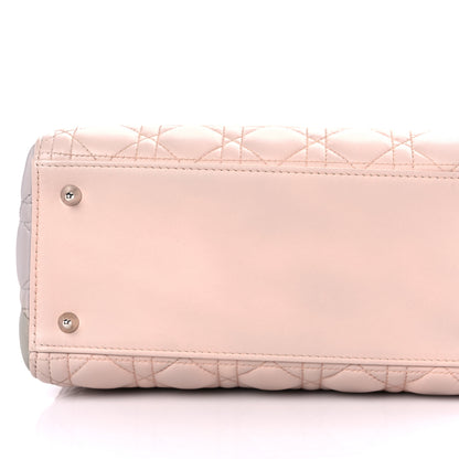 Christian Dior Lambskin Cannage Medium Tri-Color Lady Dior Rose Pale Multicolor 11 of 13