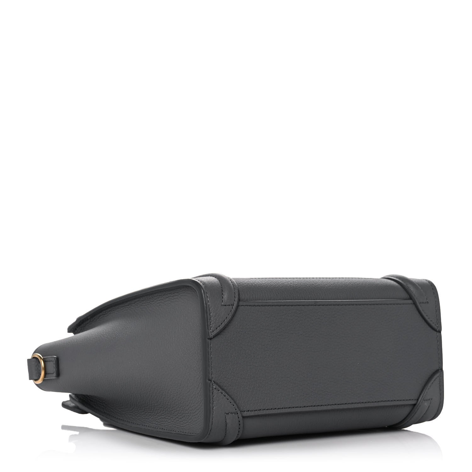Celine Drummed Calfskin Nano Luggage Kohl 4 of 10