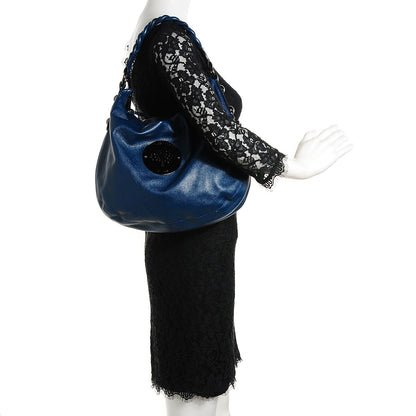 Mulberry Spongy Pebbled Calfskin Medium Daria Hobo Petrol 2 of 7