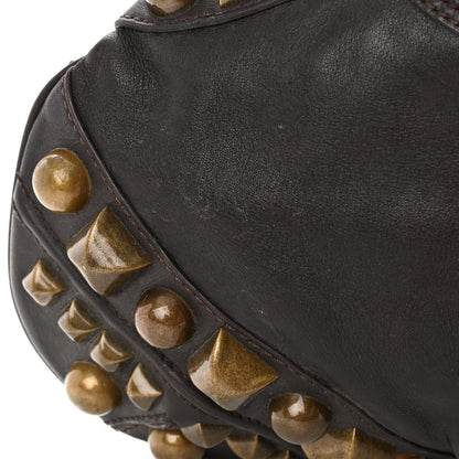 Burberry Calfskin Studded Medium Alverton Hobo Chocolate 17 of 19