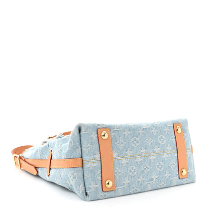 Louis Vuitton Monogram Denim CarryAll PM Sky Blue 5 of 10