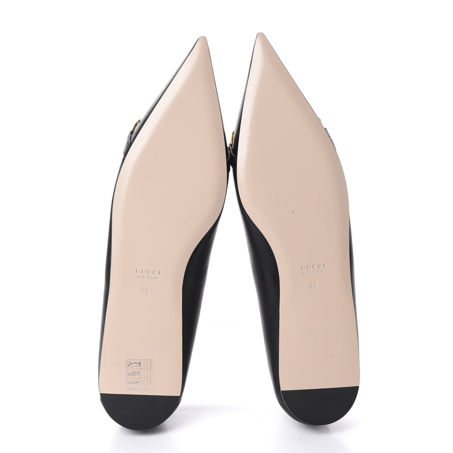 Gucci Nappa Lumiere Deva Horsebit Chain Embellished Flats 38 Black 6 of 9