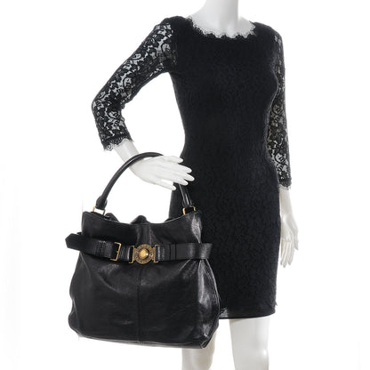 Burberry Grainy Calfskin Lambeth Hobo Black 2 of 11